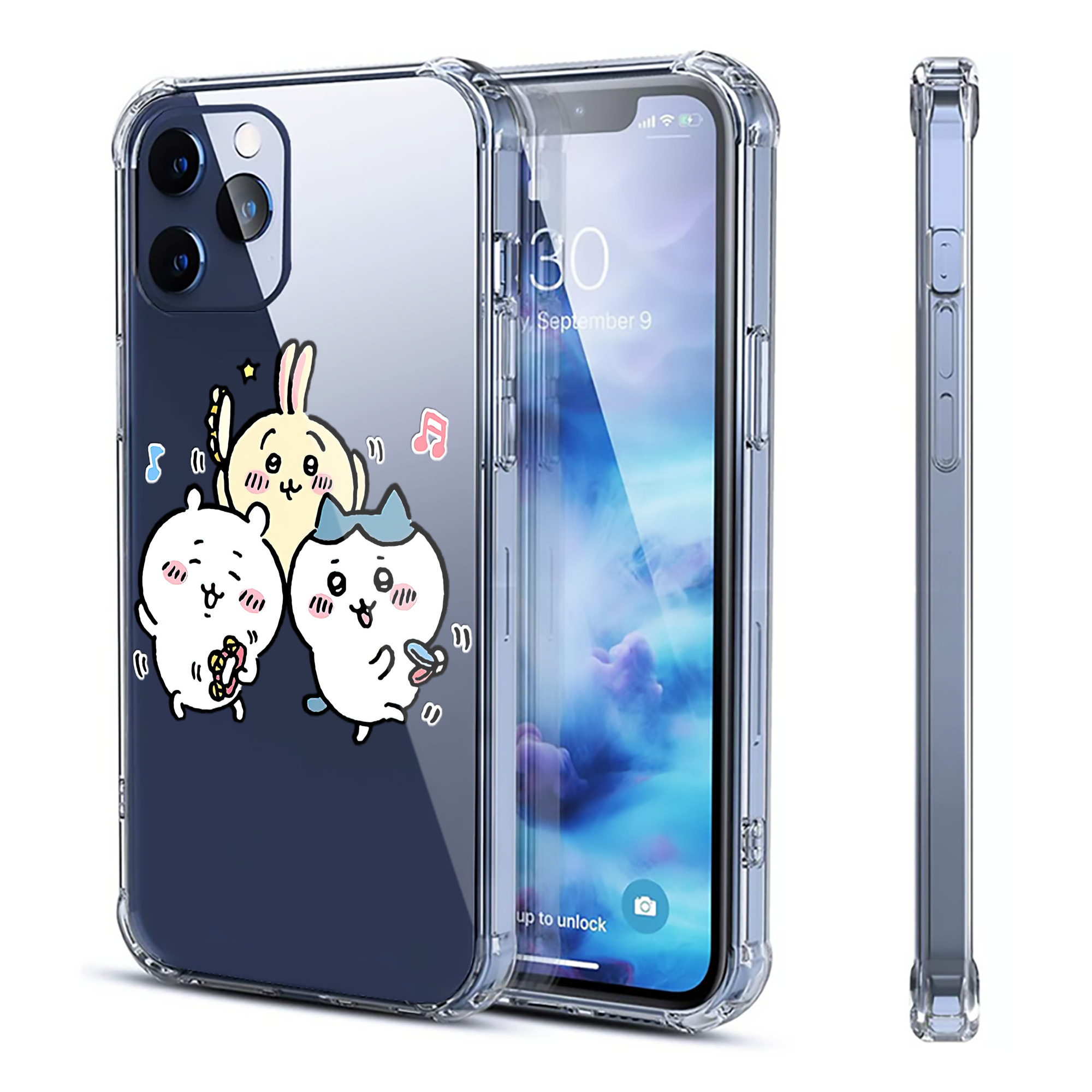 （画像用） ちいかわ ハチワレ Chii-kawa hachiware 【iPhone 12シリーズ対応】透明スマホケース（クリアソフトケース）